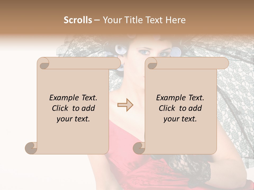 Eye Woman Red PowerPoint Template