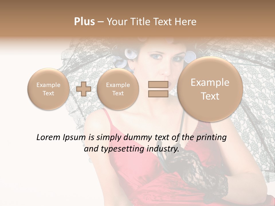 Eye Woman Red PowerPoint Template