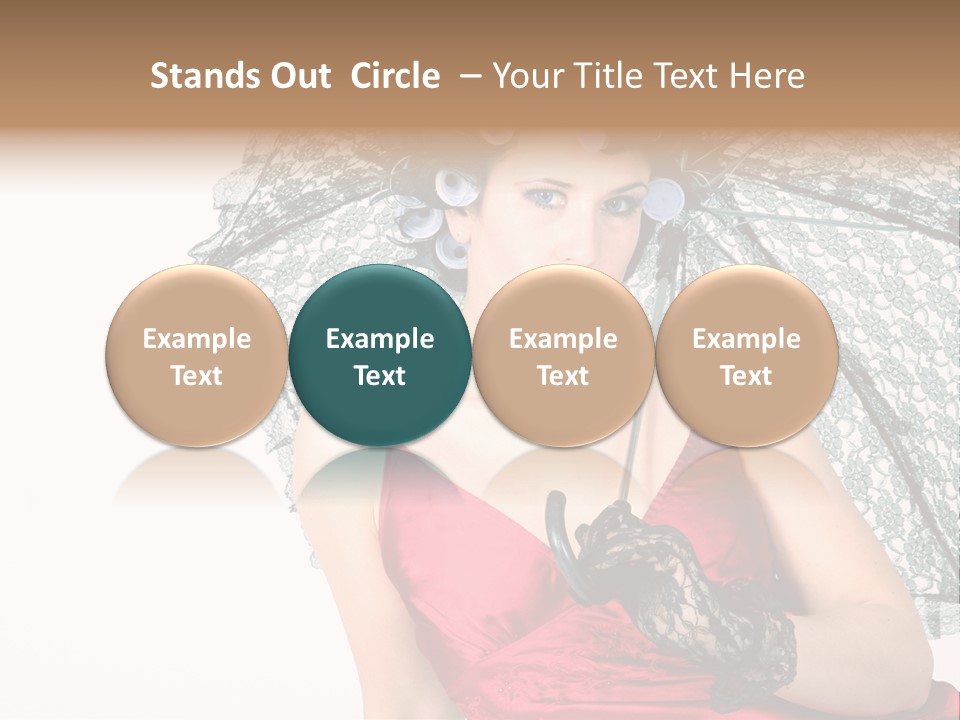 Eye Woman Red PowerPoint Template