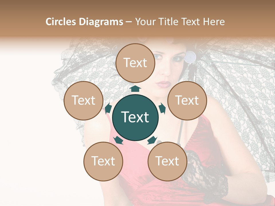 Eye Woman Red PowerPoint Template