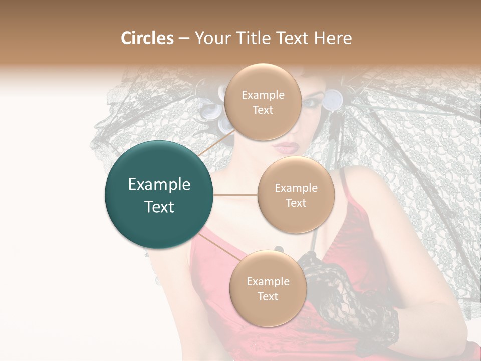 Eye Woman Red PowerPoint Template