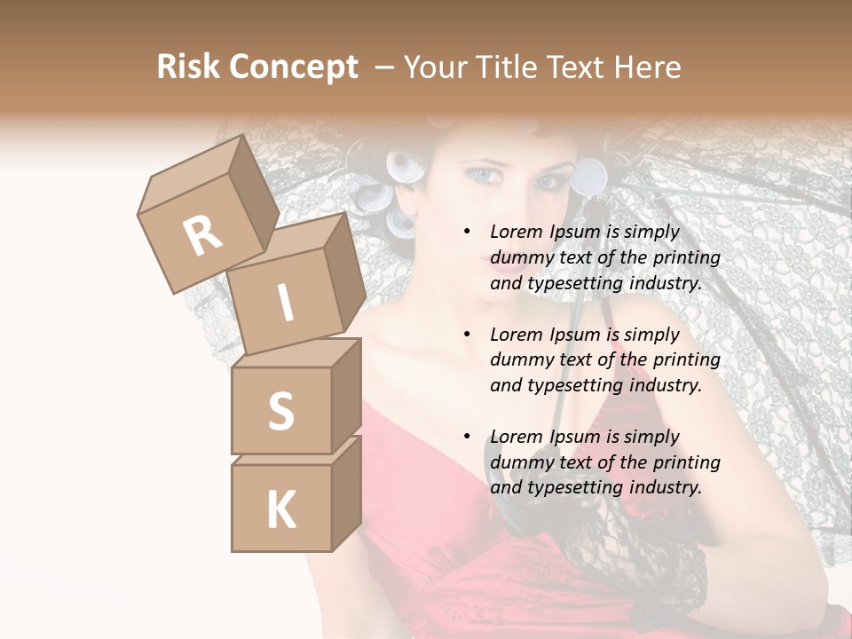 Eye Woman Red PowerPoint Template