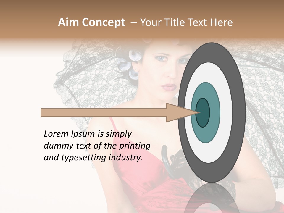 Eye Woman Red PowerPoint Template