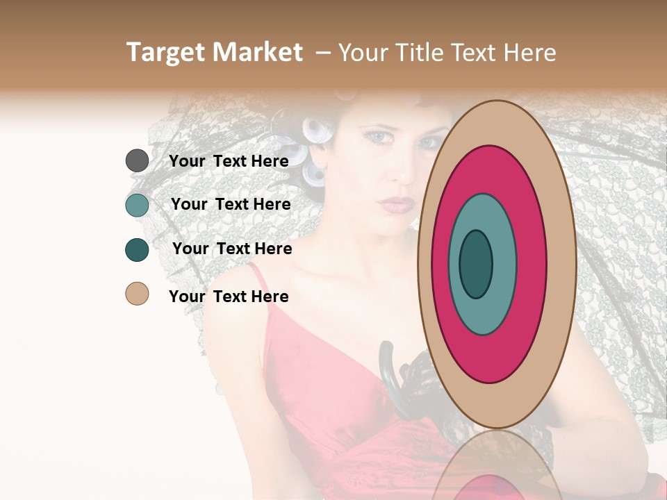 Eye Woman Red PowerPoint Template