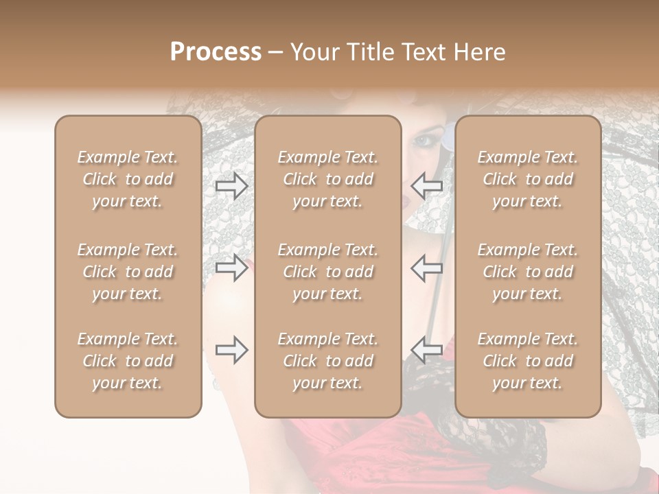 Eye Woman Red PowerPoint Template