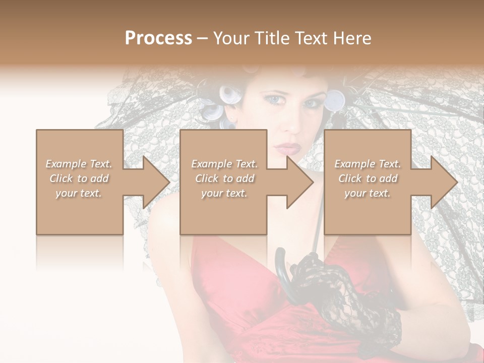 Eye Woman Red PowerPoint Template