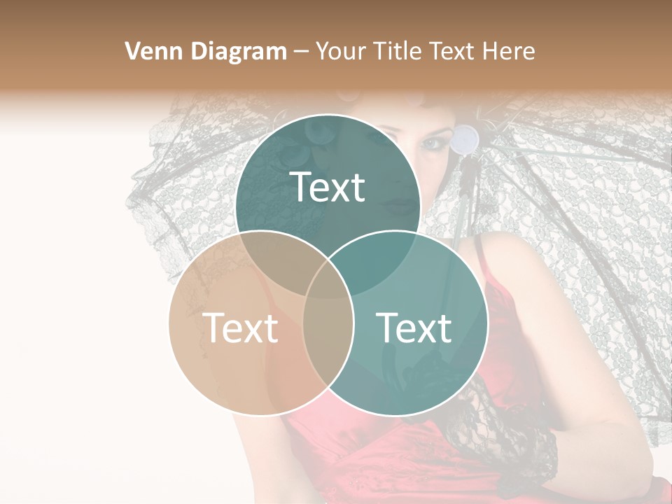 Eye Woman Red PowerPoint Template