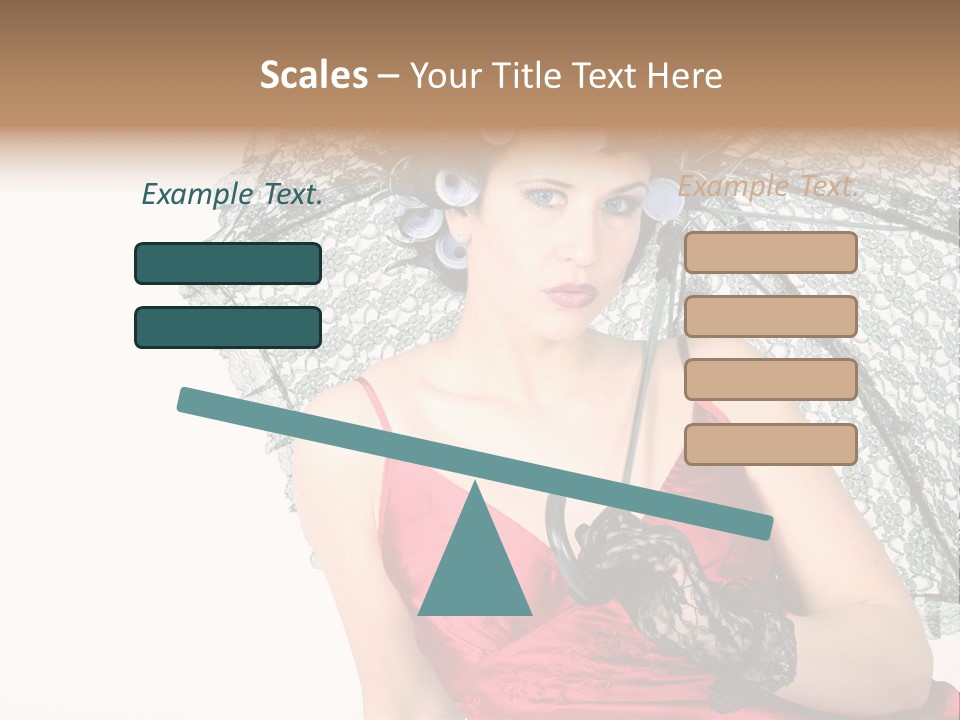 Eye Woman Red PowerPoint Template