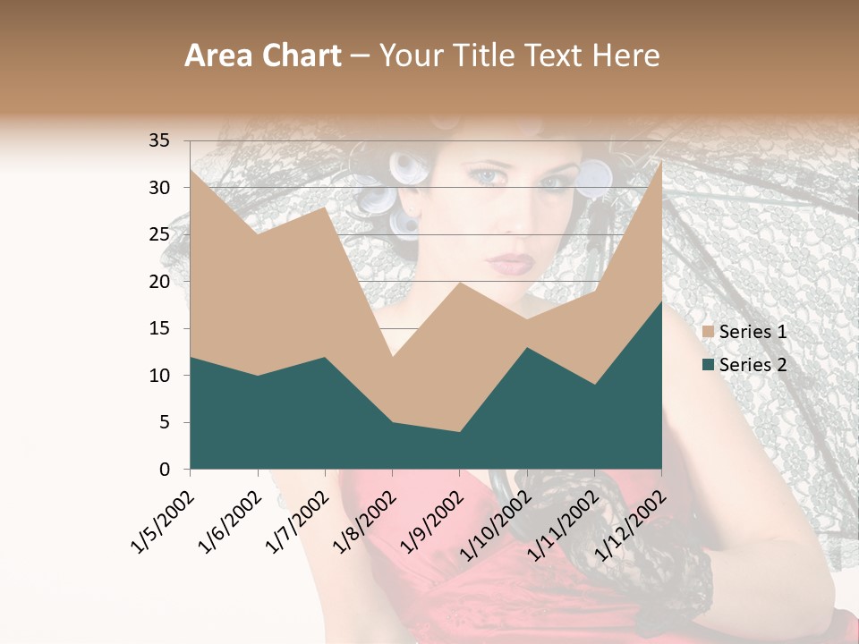 Eye Woman Red PowerPoint Template