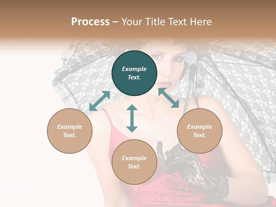 Eye Woman Red PowerPoint Template