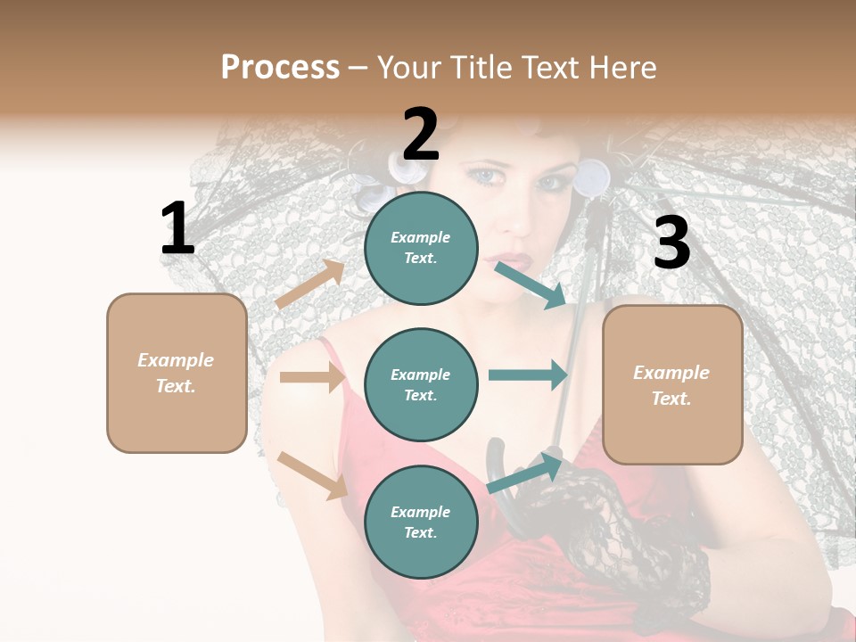 Eye Woman Red PowerPoint Template