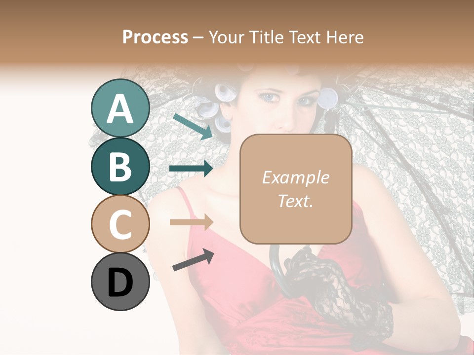 Eye Woman Red PowerPoint Template