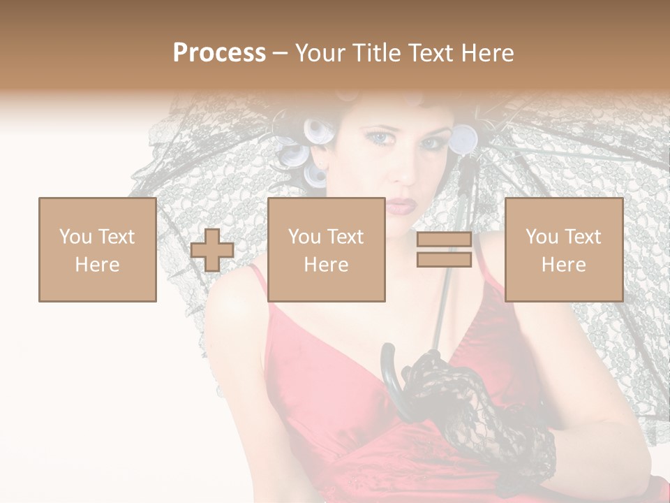 Eye Woman Red PowerPoint Template