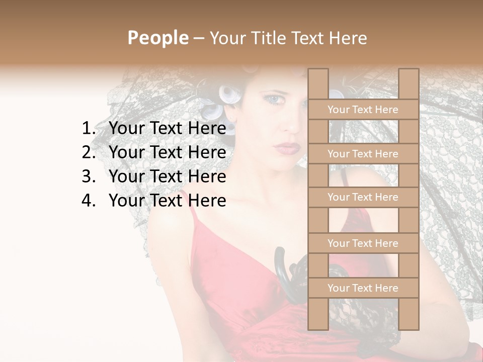 Eye Woman Red PowerPoint Template