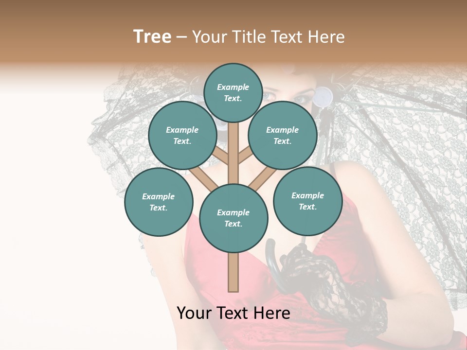 Eye Woman Red PowerPoint Template