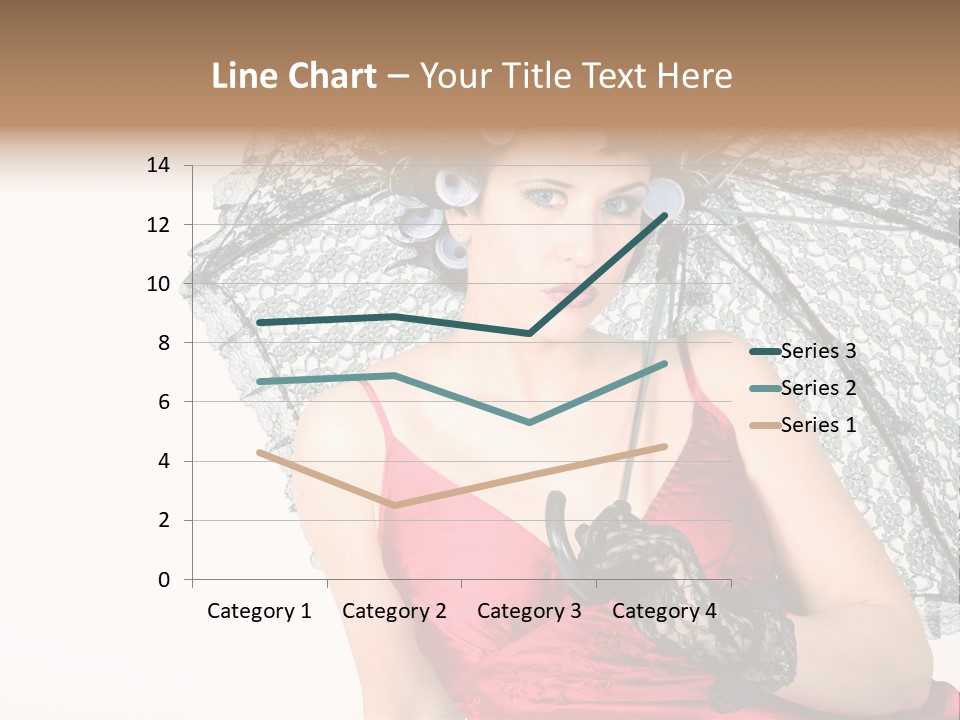 Eye Woman Red PowerPoint Template