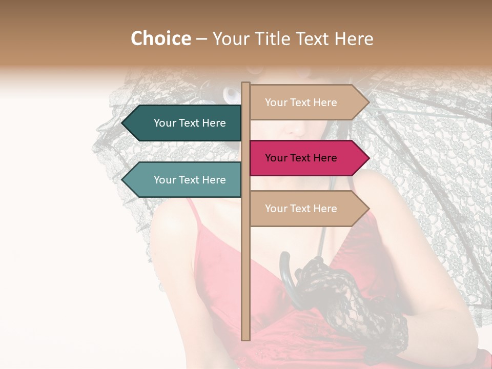 Eye Woman Red PowerPoint Template