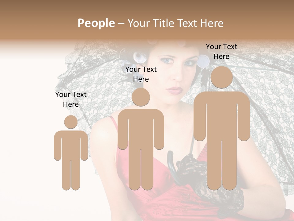 Eye Woman Red PowerPoint Template