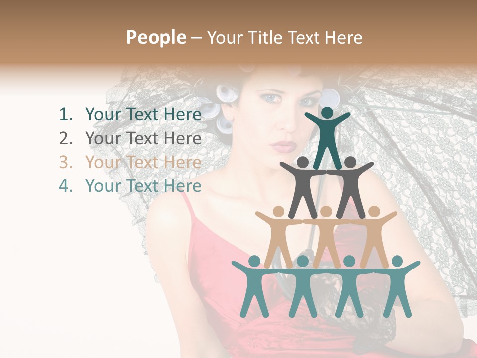 Eye Woman Red PowerPoint Template