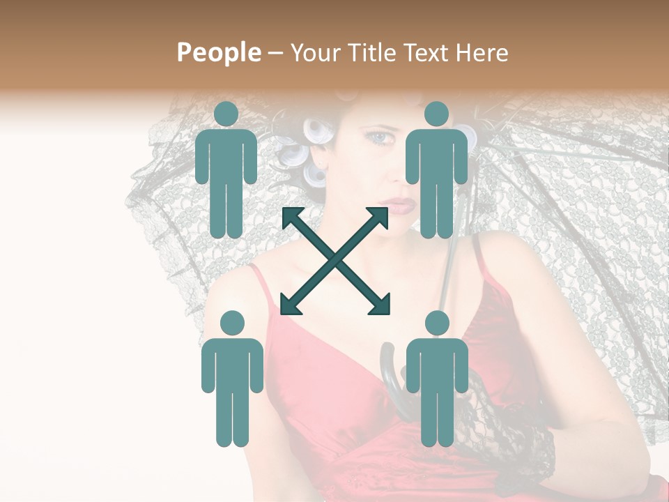 Eye Woman Red PowerPoint Template