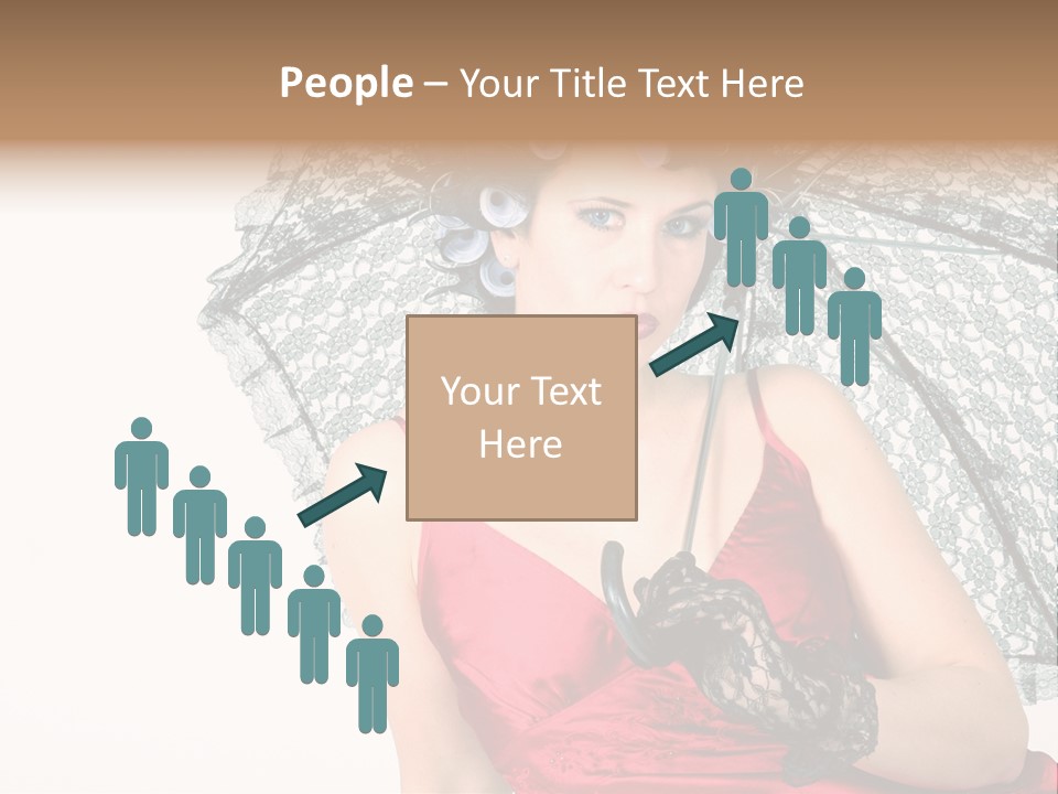 Eye Woman Red PowerPoint Template