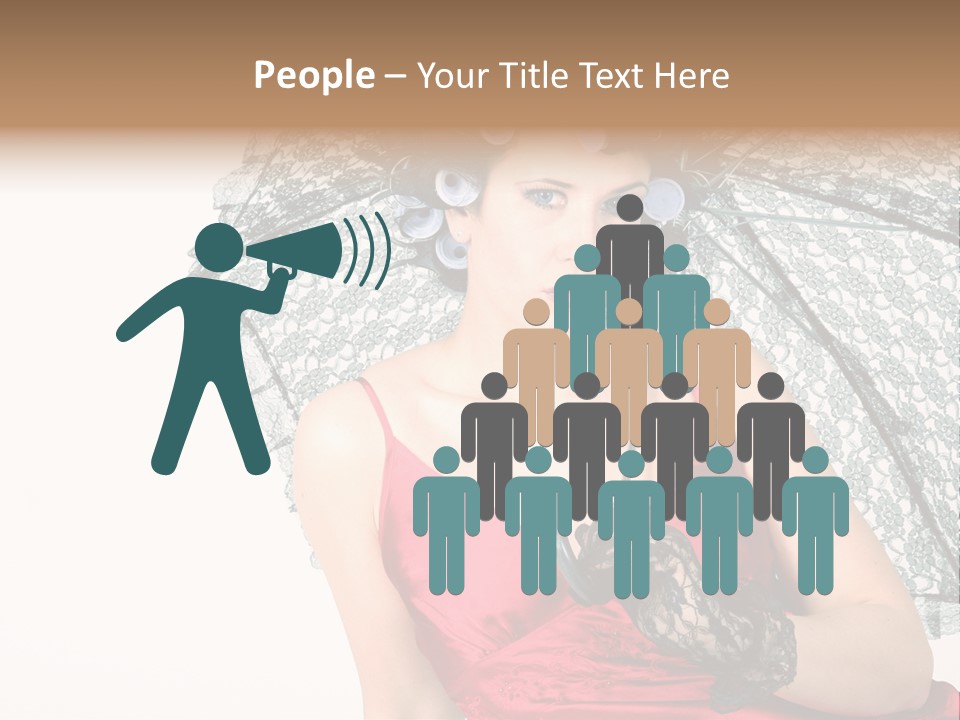 Eye Woman Red PowerPoint Template