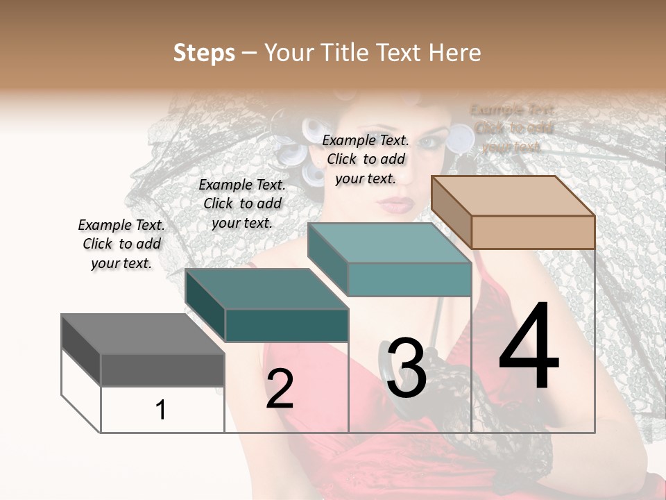 Eye Woman Red PowerPoint Template