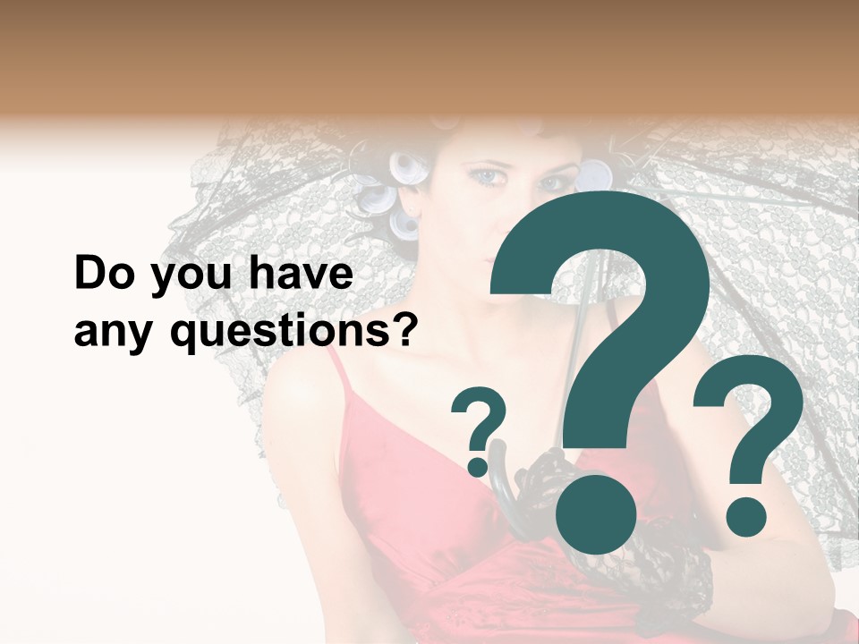 Eye Woman Red PowerPoint Template