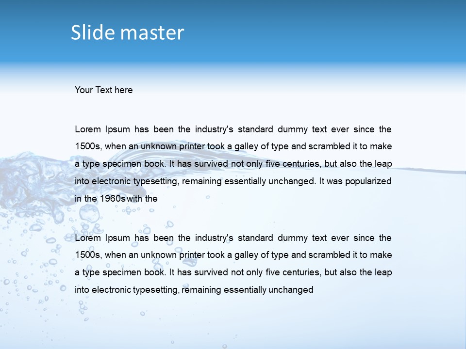 Cold Wave Ripple PowerPoint Template