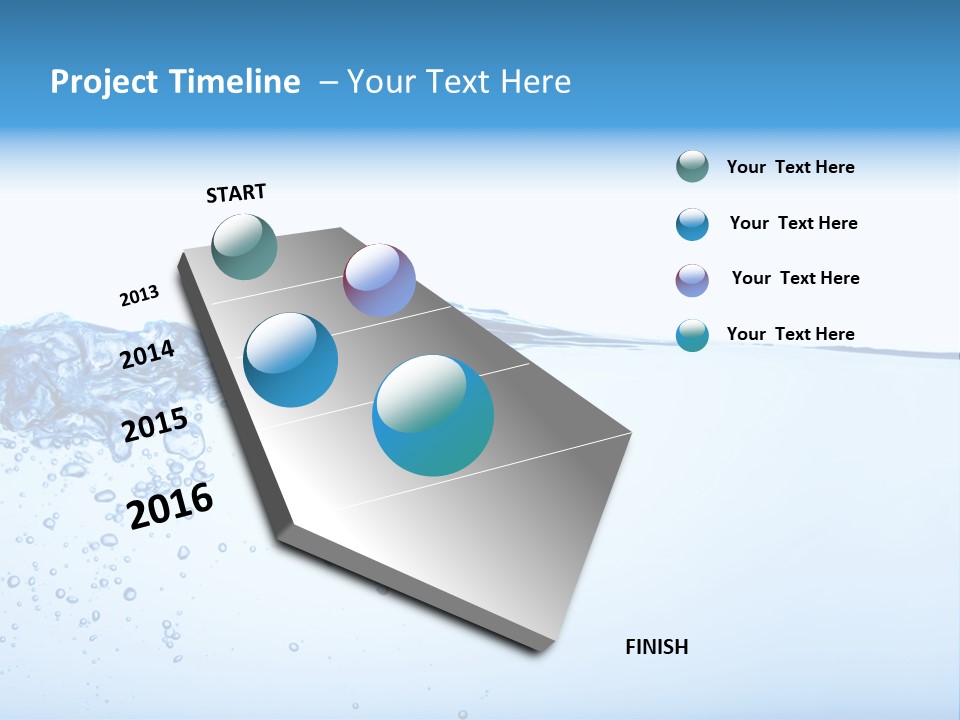 Cold Wave Ripple PowerPoint Template