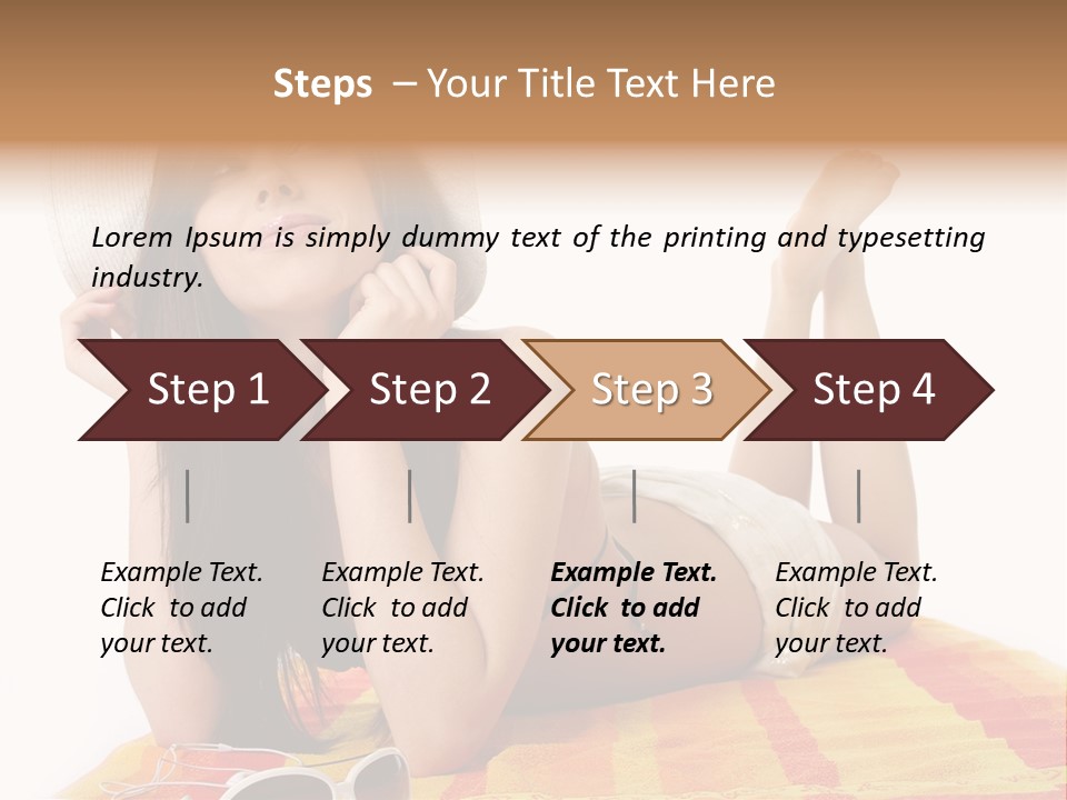 Bikini Girl Summer PowerPoint Template