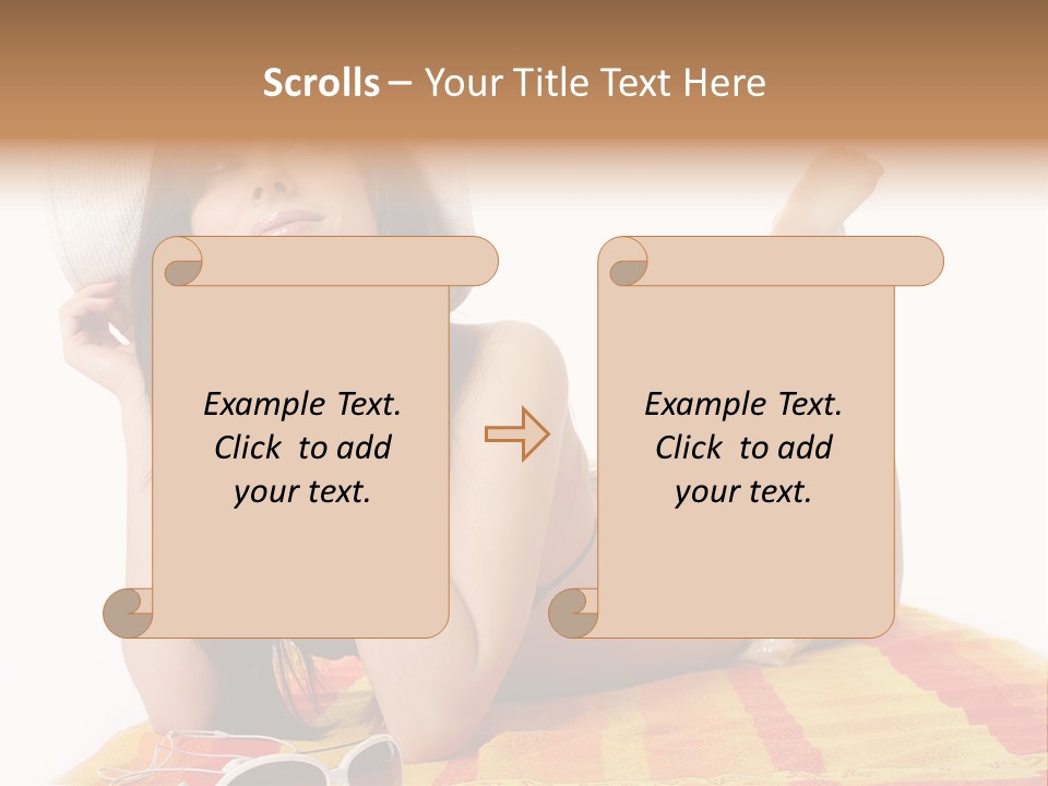 Bikini Girl Summer PowerPoint Template