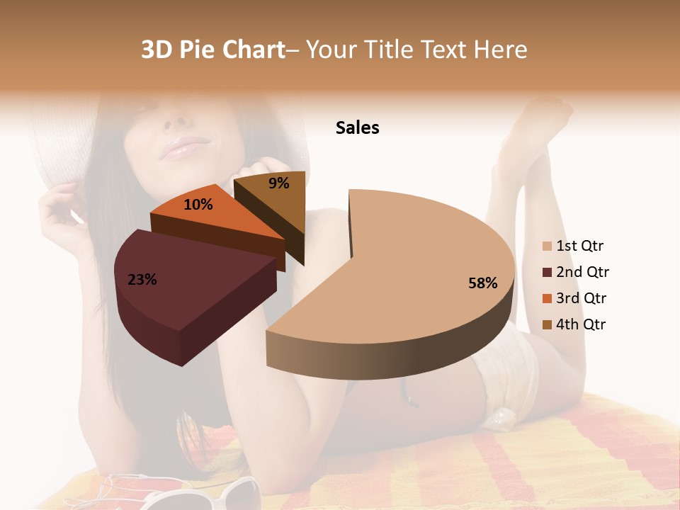 Bikini Girl Summer PowerPoint Template