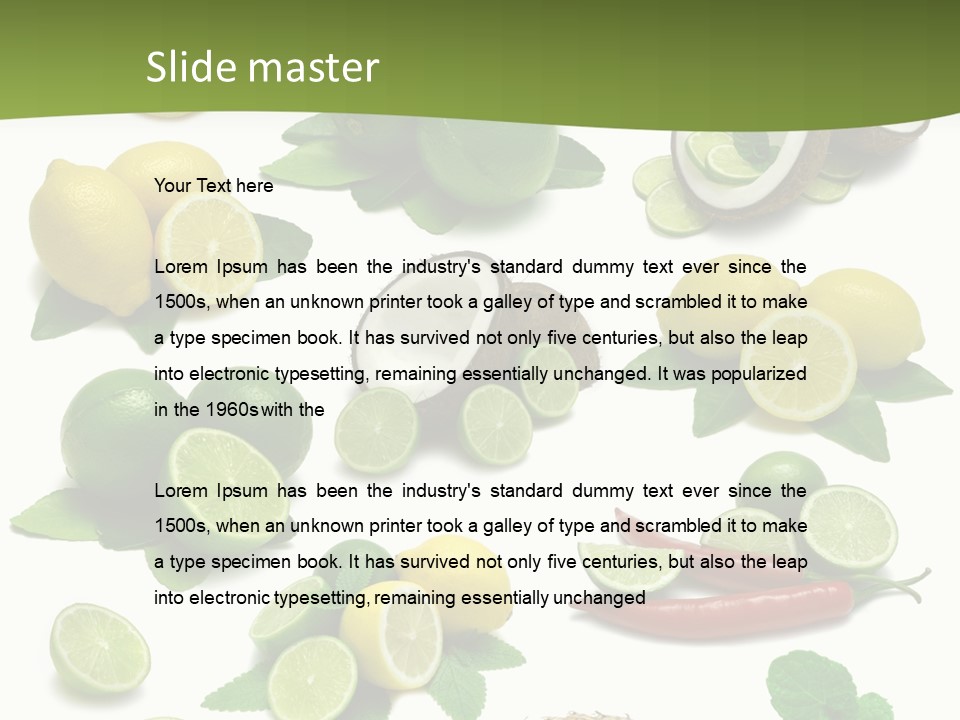 Isolated Chili Pile PowerPoint Template