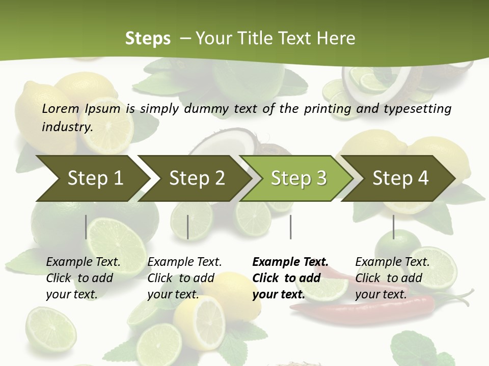 Isolated Chili Pile PowerPoint Template