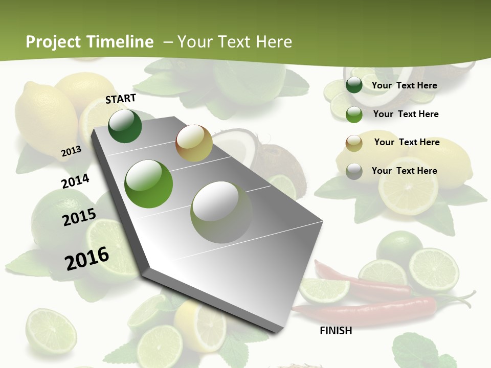 Isolated Chili Pile PowerPoint Template