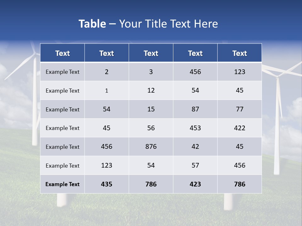 Production Renewable Climate PowerPoint Template