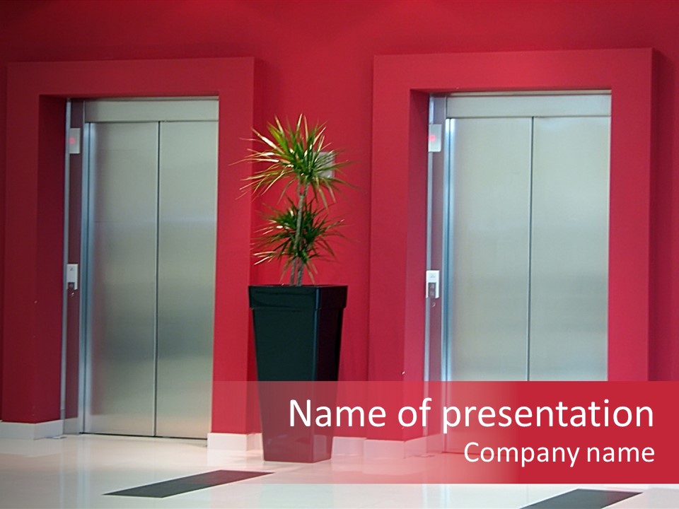 Two Sheet Door PowerPoint Template