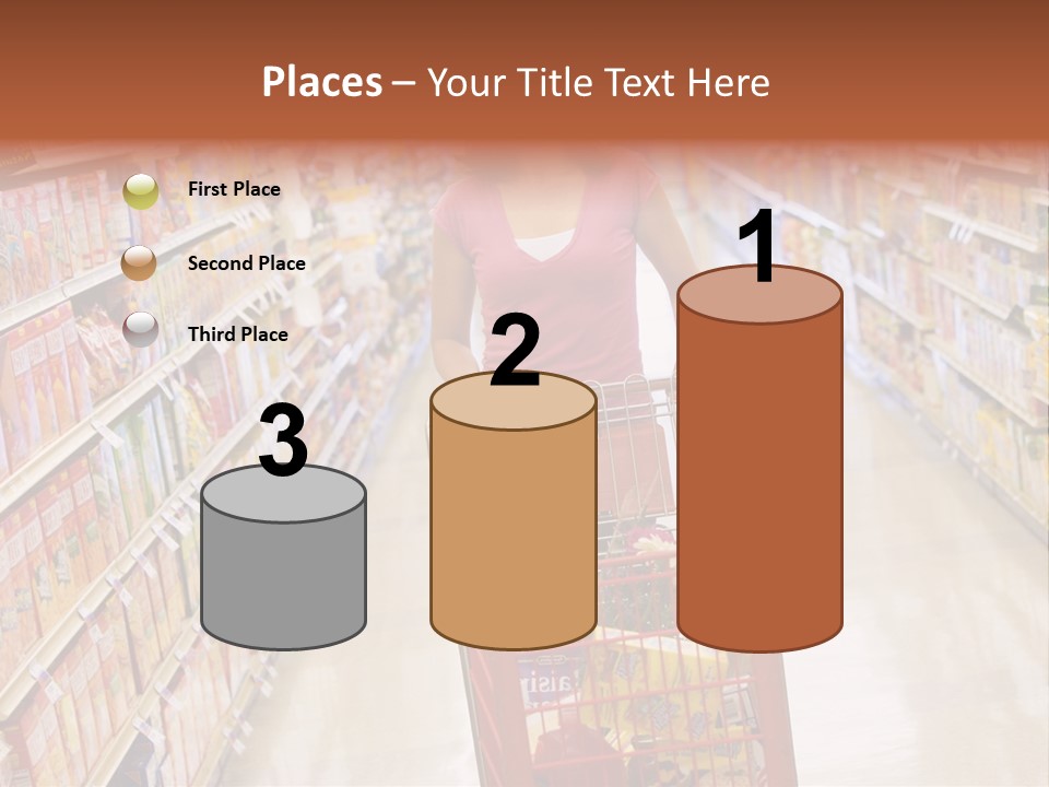 Smiling Customer Woman PowerPoint Template