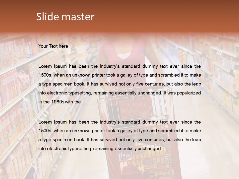 Smiling Customer Woman PowerPoint Template