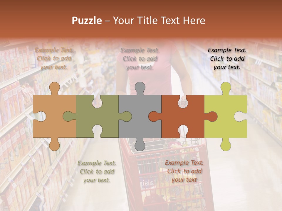 Smiling Customer Woman PowerPoint Template