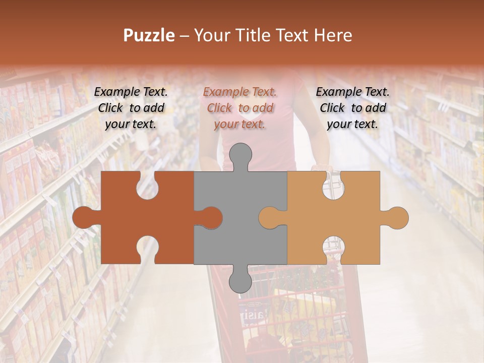 Smiling Customer Woman PowerPoint Template