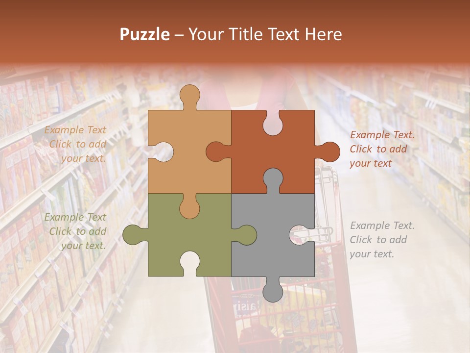 Smiling Customer Woman PowerPoint Template