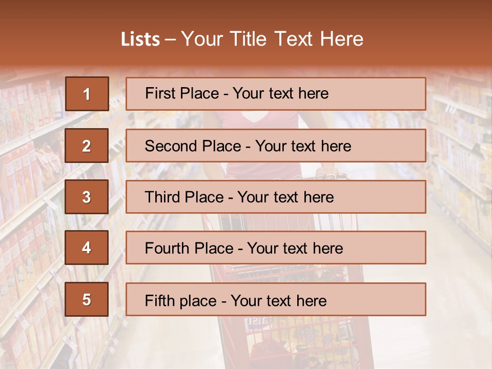 Smiling Customer Woman PowerPoint Template