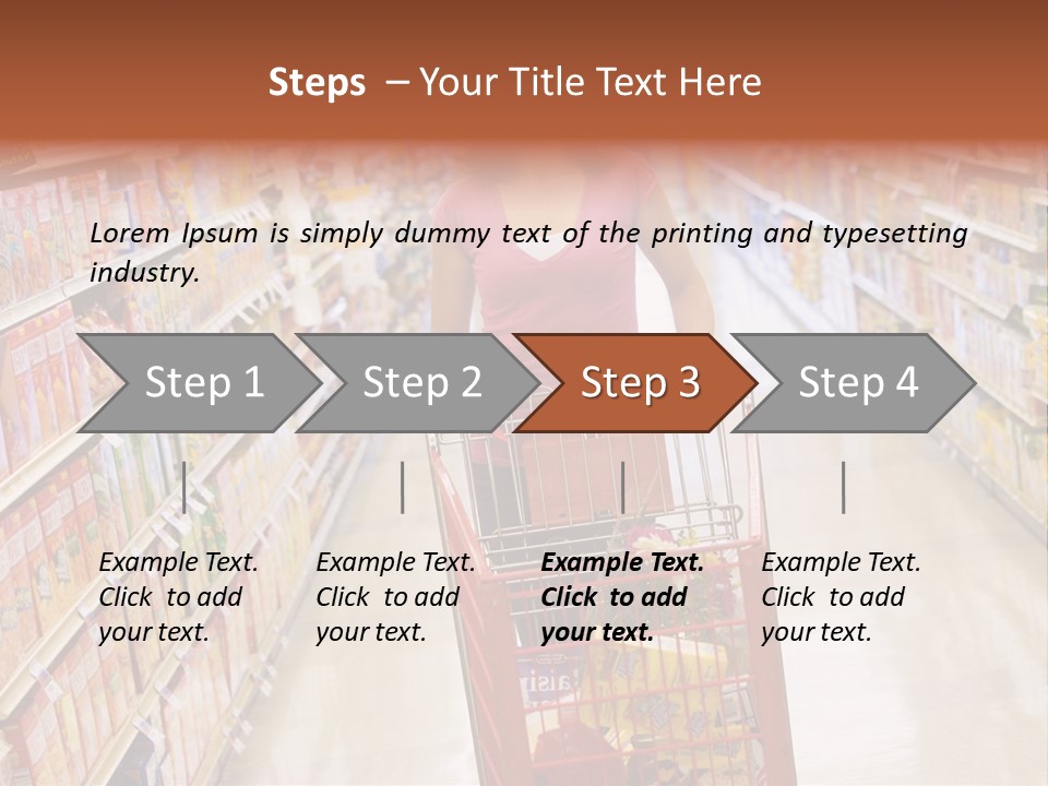 Smiling Customer Woman PowerPoint Template