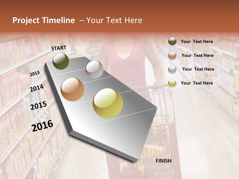 Smiling Customer Woman PowerPoint Template