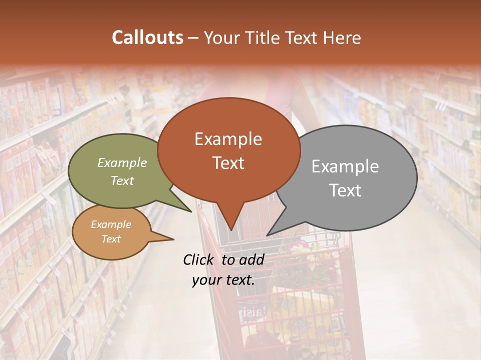 Smiling Customer Woman PowerPoint Template