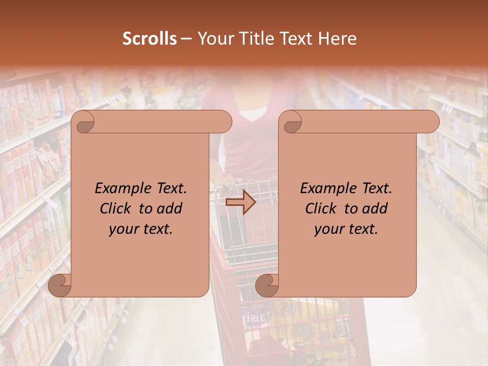 Smiling Customer Woman PowerPoint Template