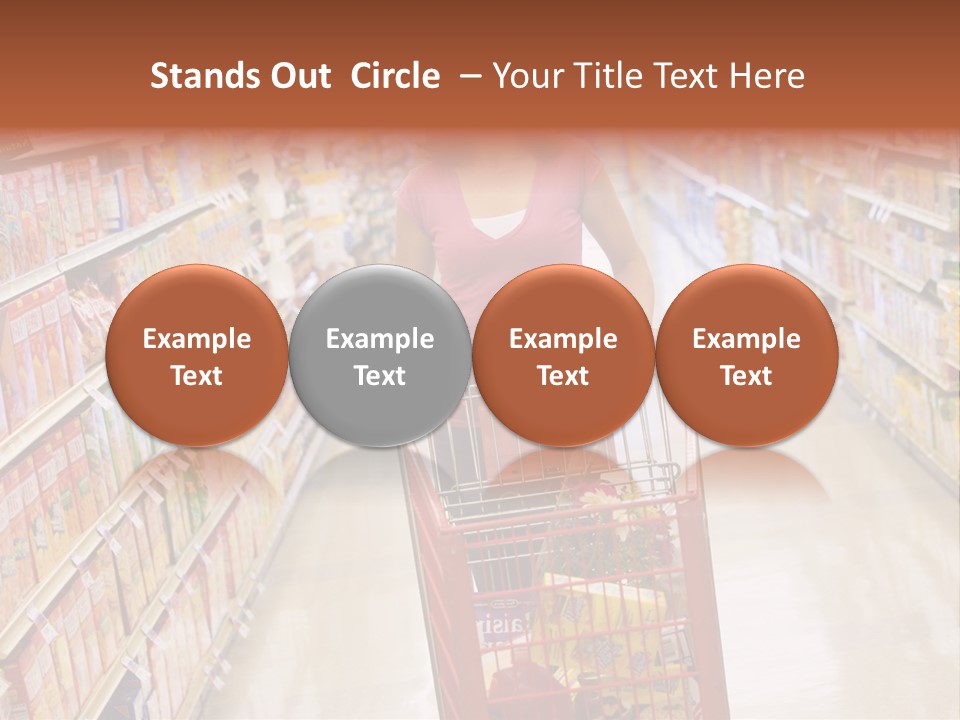 Smiling Customer Woman PowerPoint Template