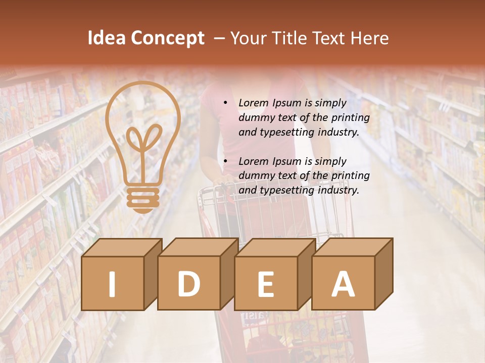 Smiling Customer Woman PowerPoint Template